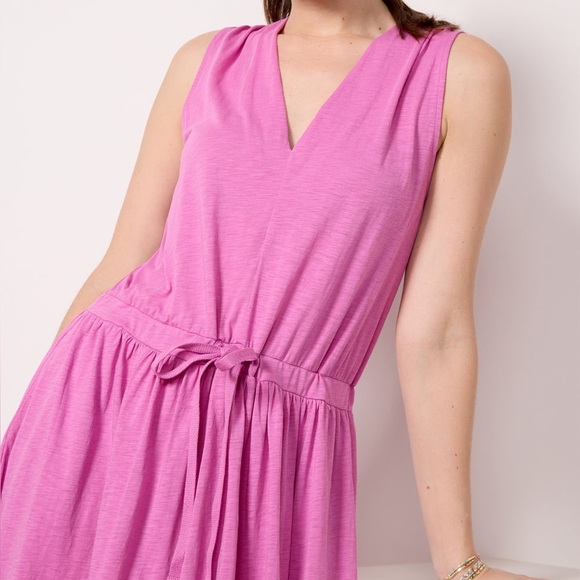NWT Nation Ltd Brianna Midi  Rosebud Pink Dress Large L Beach Lightweight Casual - Picture 8 of 13